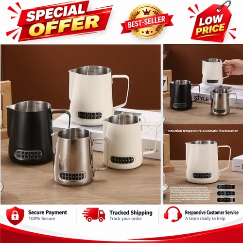 Stainless steel milk frother - steel,